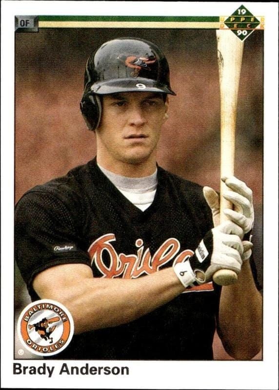 Brady Anderson 1990 Upper Deck #290 Baseball Trading Card - Front 1990 Upper Deck Brady Anderson #290 baseball trading card front