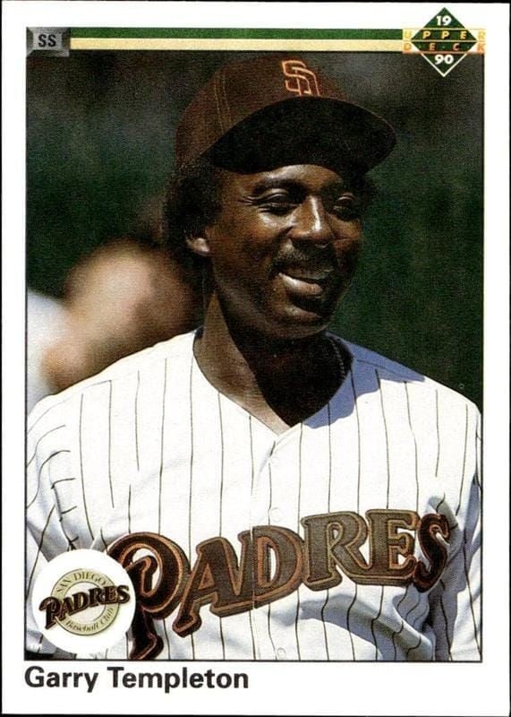Garry Templeton 1990 Upper Deck #288 Baseball Trading Card - Front 1990 Upper Deck Garry Templeton #288 baseball trading card front