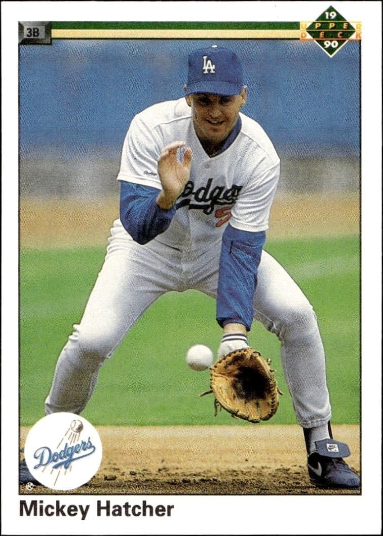 1990 Upper-Deck Mickey Hatcher #283 trading card