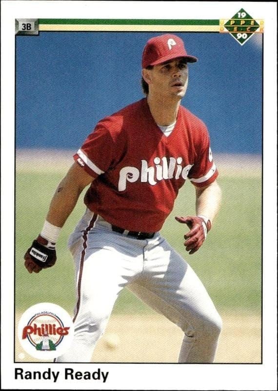 Randy Ready 1990 Upper Deck #404 Baseball Trading Card - Front 1990 Upper Deck Randy Ready #404 baseball trading card front