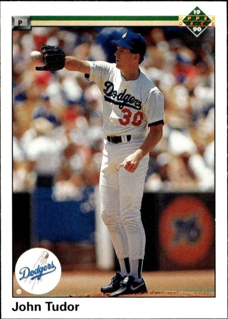 John Tudor 1990 Upper Deck #396 Baseball Trading Card - Front 1990 Upper Deck John Tudor #396 baseball trading card front