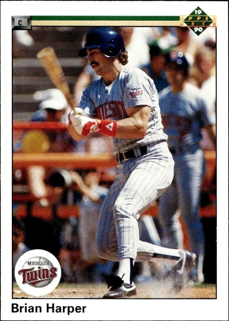 Brian Harper 1990 Upper Deck #391 Baseball Trading Card - Front 1990 Upper Deck Brian Harper #391 baseball trading card front