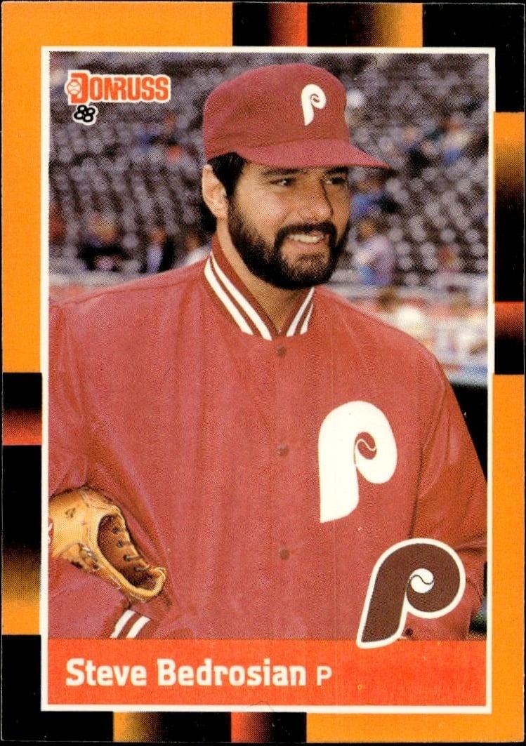 Steve Bedrosian 1988 Donruss Baseball's Best #16 Baseball Trading Card - Front 1988 Donruss Baseball's Best Steve Bedrosian #16 baseball trading card front