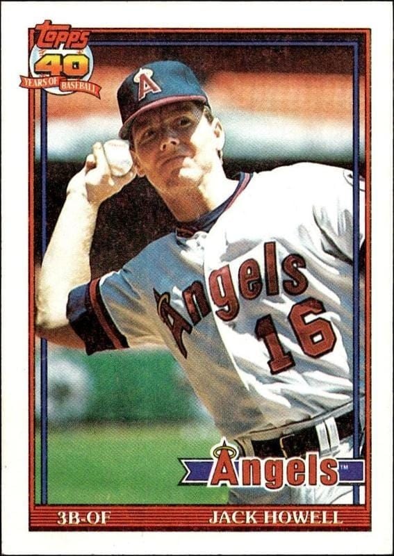 Jack Howell 1991 Topps #57 Baseball Trading Card - Front 1991 Topps Jack Howell #57 baseball trading card front