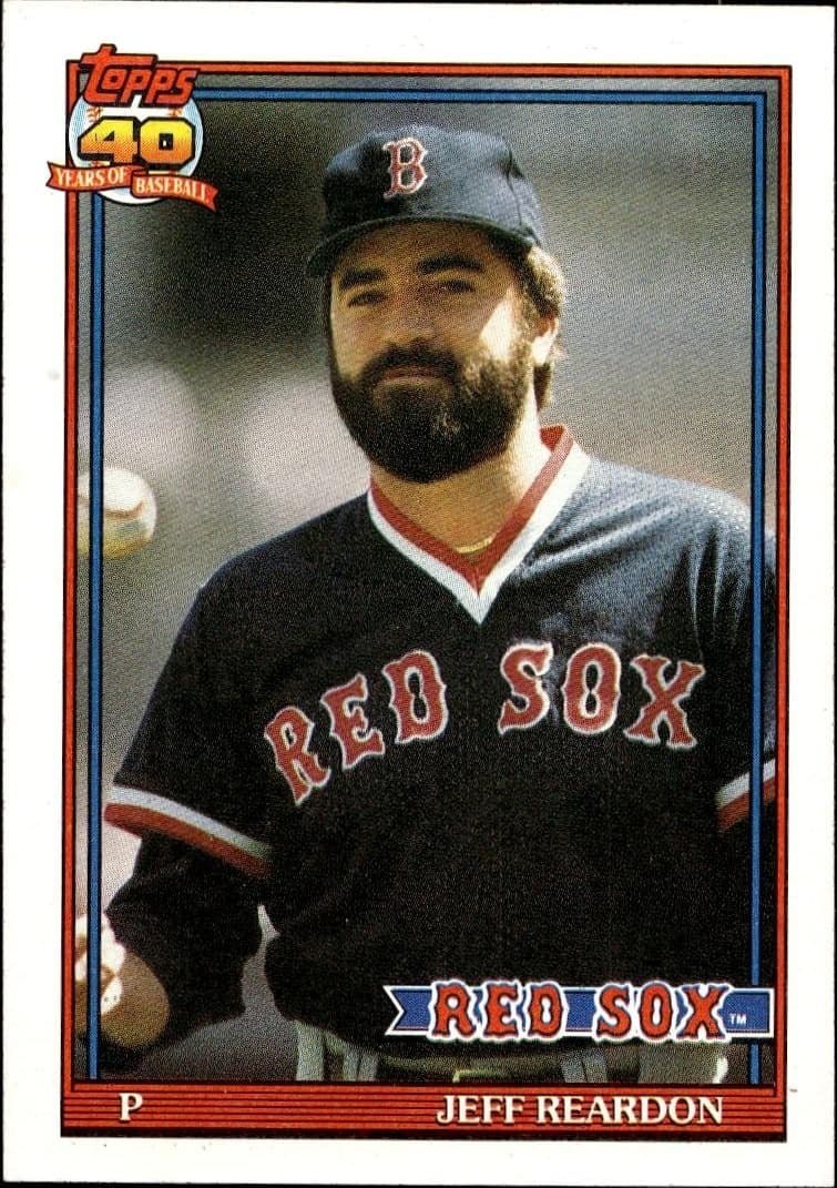 1991 Topps Jeff Reardon #605 trading card