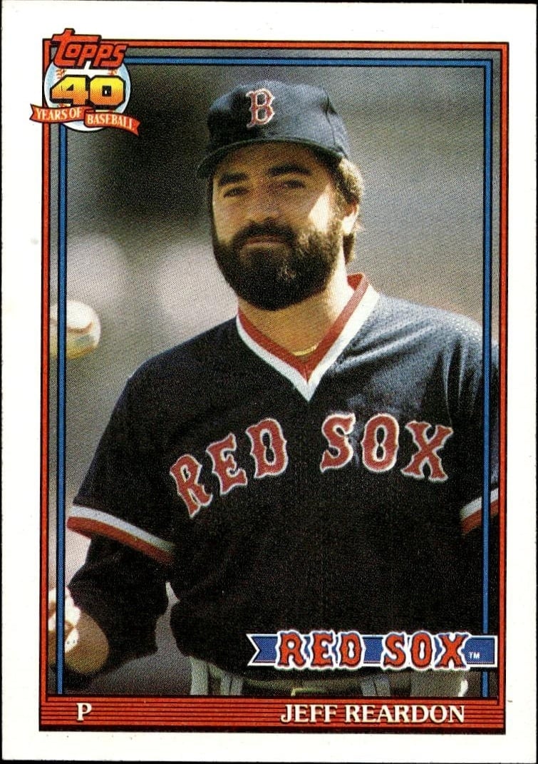 1991 Topps Jeff Reardon #605 trading card