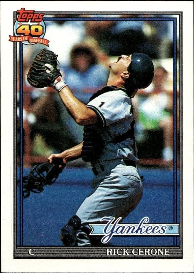Rick Cerone 1991 Topps #237 Baseball Trading Card - Front 1991 Topps Rick Cerone #237 baseball trading card front