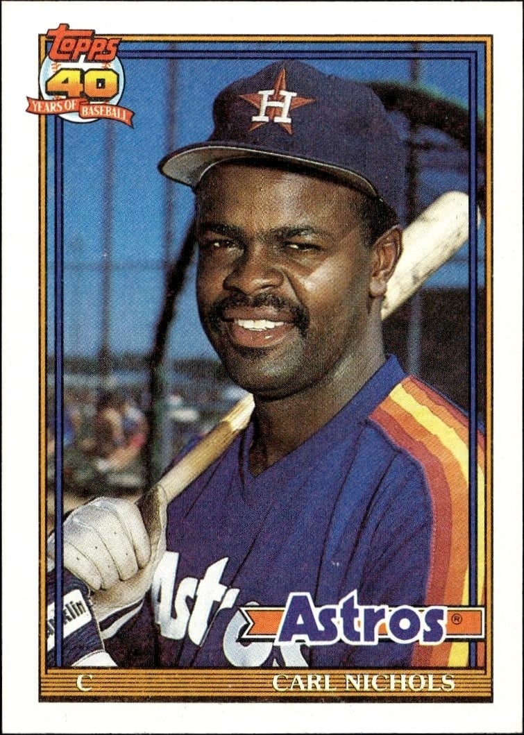Carl Nichols 1991 Topps #119 Baseball Trading Card - Front 1991 Topps Carl Nichols #119 baseball trading card front