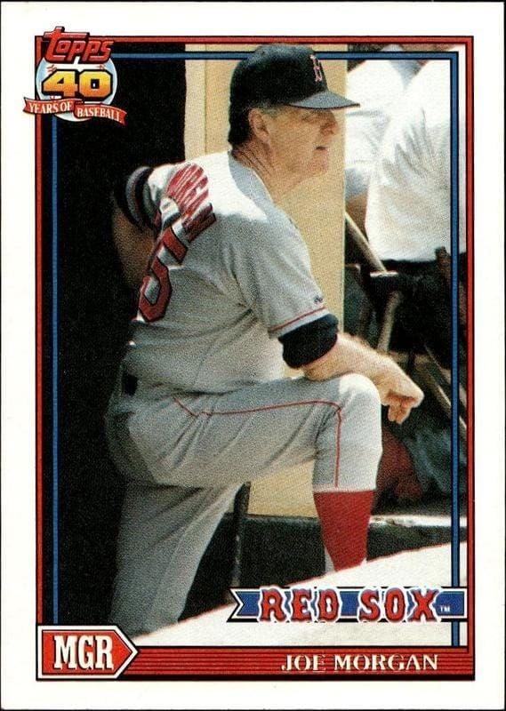 Joe Morgan 1991 Topps #21 Baseball Trading Card - Front 1991 Topps Joe Morgan #21 baseball trading card front