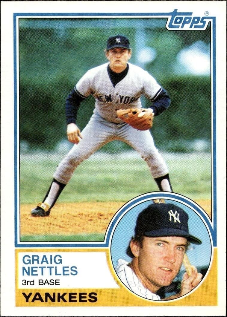 Graig Nettles 1983 Topps #635 Baseball Trading Card - Front 1983 Topps Graig Nettles #635 baseball trading card front
