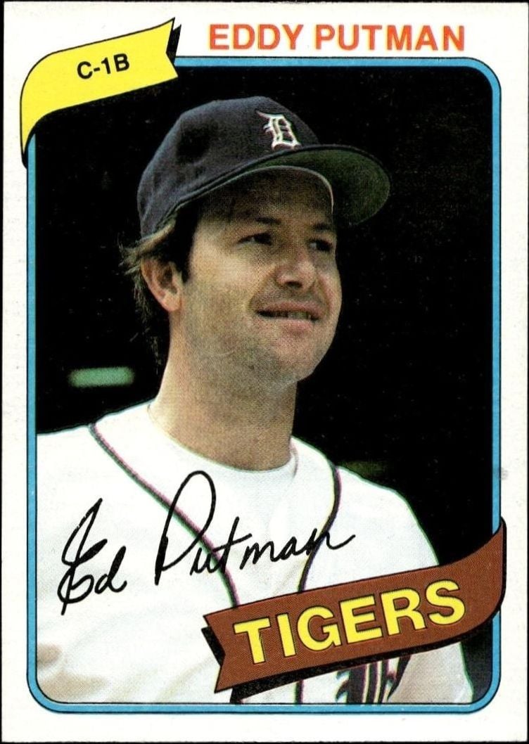 Eddy Putman 1980 Topps #59 Baseball Trading Card - Front 1980 Topps Eddy Putman #59 baseball trading card front
