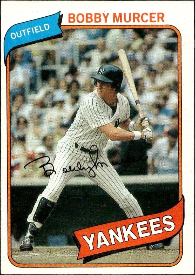 Bobby Murcer 1980 Topps #365 Baseball Trading Card - Front 1980 Topps Bobby Murcer #365 baseball trading card front