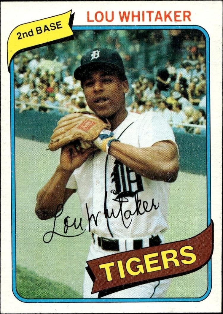 Lou Whitaker 1980 Topps #358 Baseball Trading Card - Front 1980 Topps Lou Whitaker #358 baseball trading card front