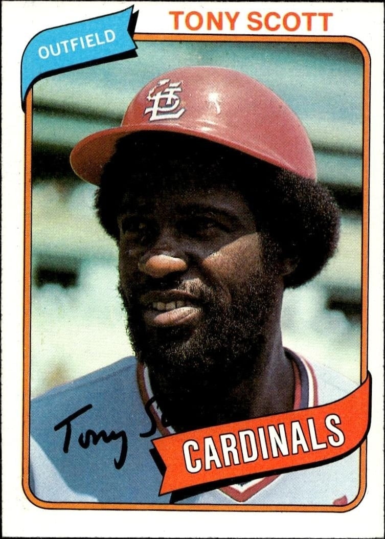 Tony Scott 1980 Topps #33 Baseball Trading Card - Front 1980 Topps Tony Scott #33 baseball trading card front