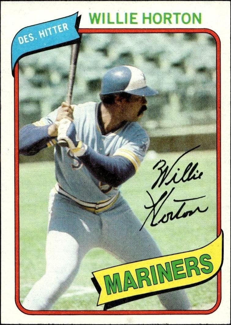 Willie Horton 1980 Topps #532 Baseball Trading Card - Front 1980 Topps Willie Horton #532 baseball trading card front