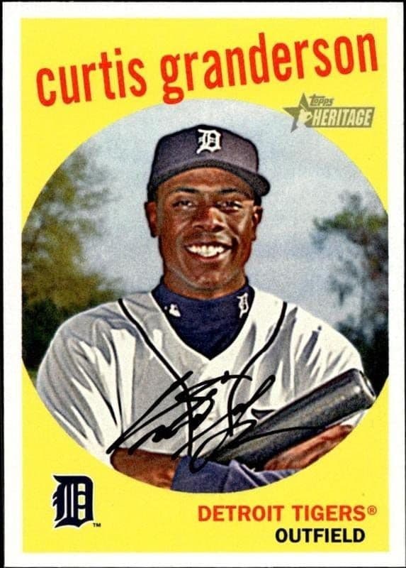 2008 Topps Heritage Curtis Granderson #535 trading card