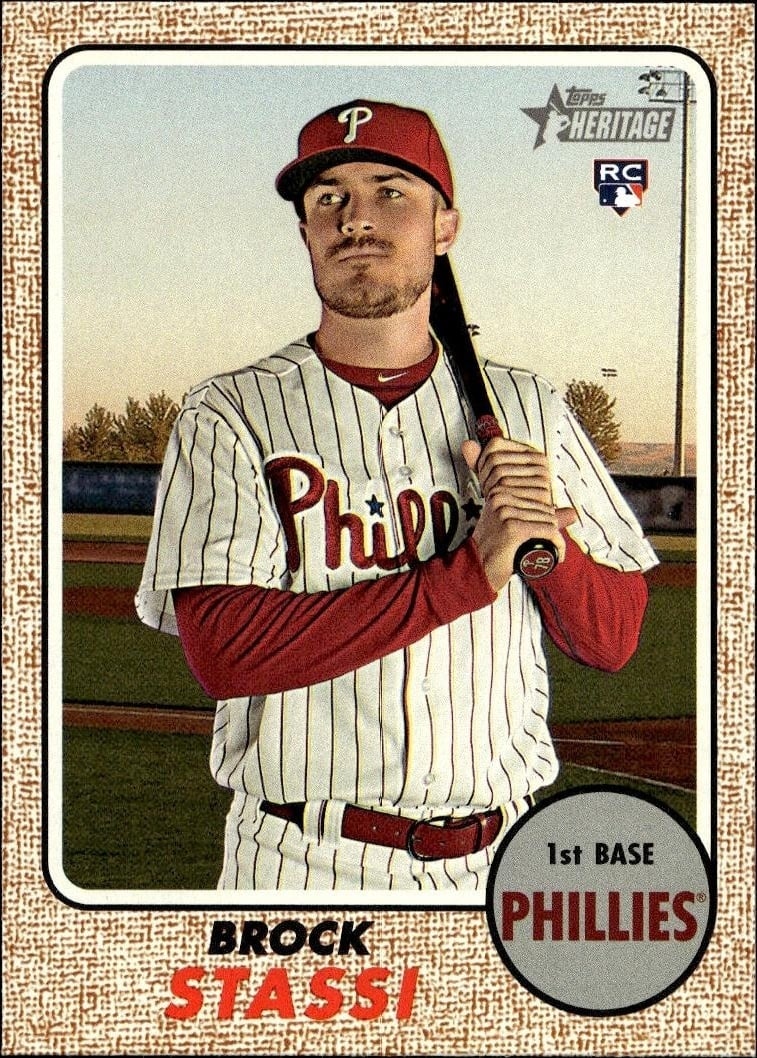 Brock Stassi 2017 Topps Heritage #625 Baseball Trading Card - Front 2017 Topps Heritage Brock Stassi #625 baseball trading card front