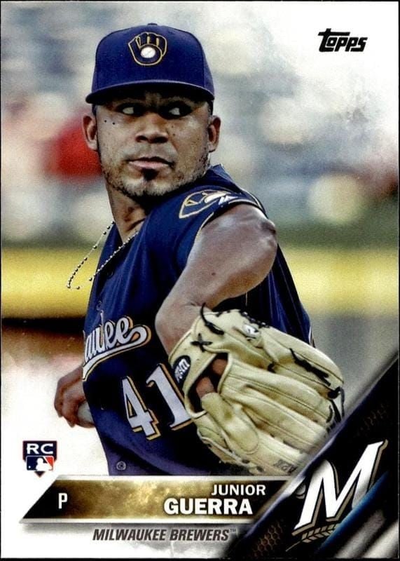Junior Guerra 2016 Topps Update #US124 Baseball Trading Card - Front 2016 Topps Update Junior Guerra #US124 baseball trading card front