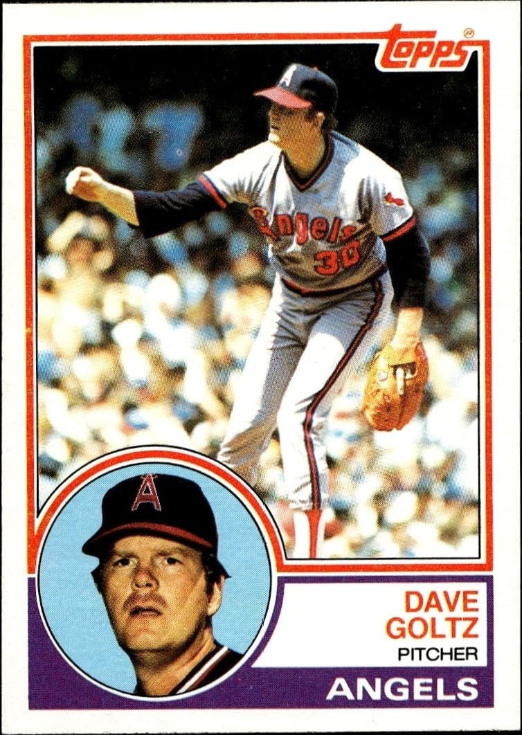 Dave Goltz 1983 Topps #468 Baseball Trading Card - Front 1983 Topps Dave Goltz #468 baseball trading card front