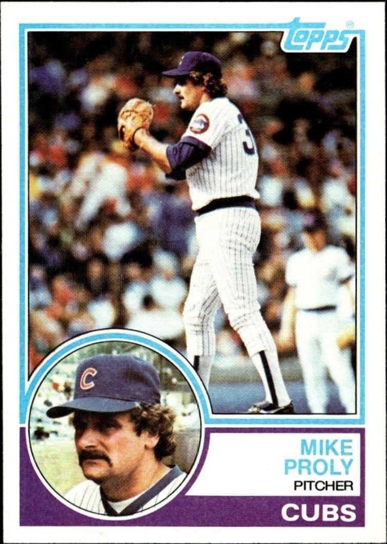 Mike Proly 1983 Topps #597 Baseball Trading Card - Front 1983 Topps Mike Proly #597 baseball trading card front