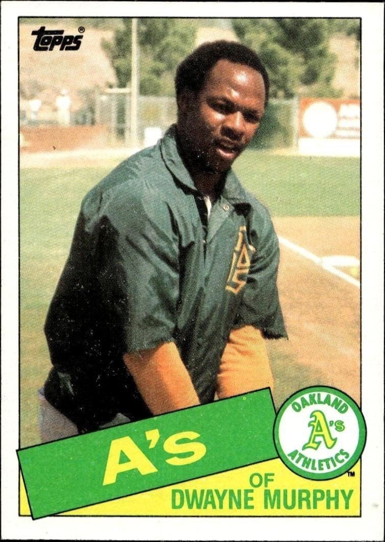 Dwayne Murphy 1985 Topps #231 Baseball Trading Card - Front 1985 Topps Dwayne Murphy #231 baseball trading card front