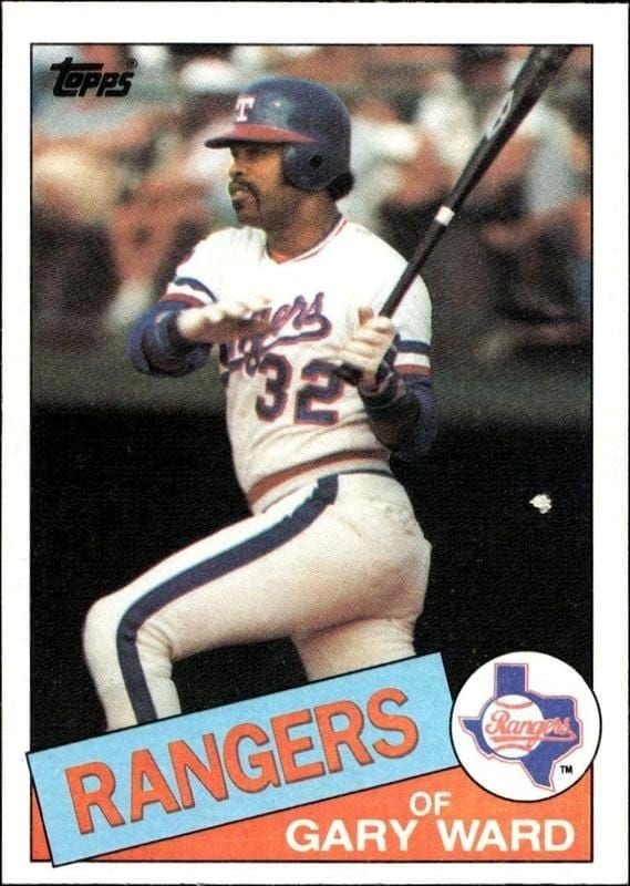 Gary Ward 1985 Topps #414 Baseball Trading Card - Front 1985 Topps Gary Ward #414 baseball trading card front