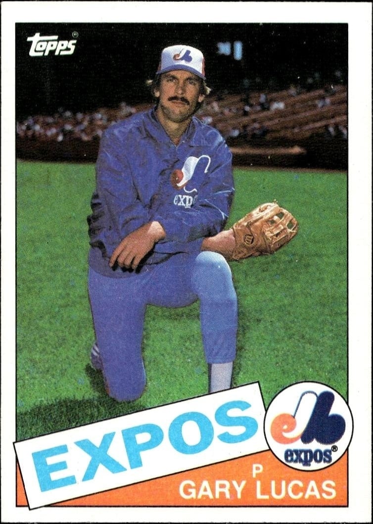 Gary Lucas 1985 Topps #297 Baseball Trading Card - Front 1985 Topps Gary Lucas #297 baseball trading card front