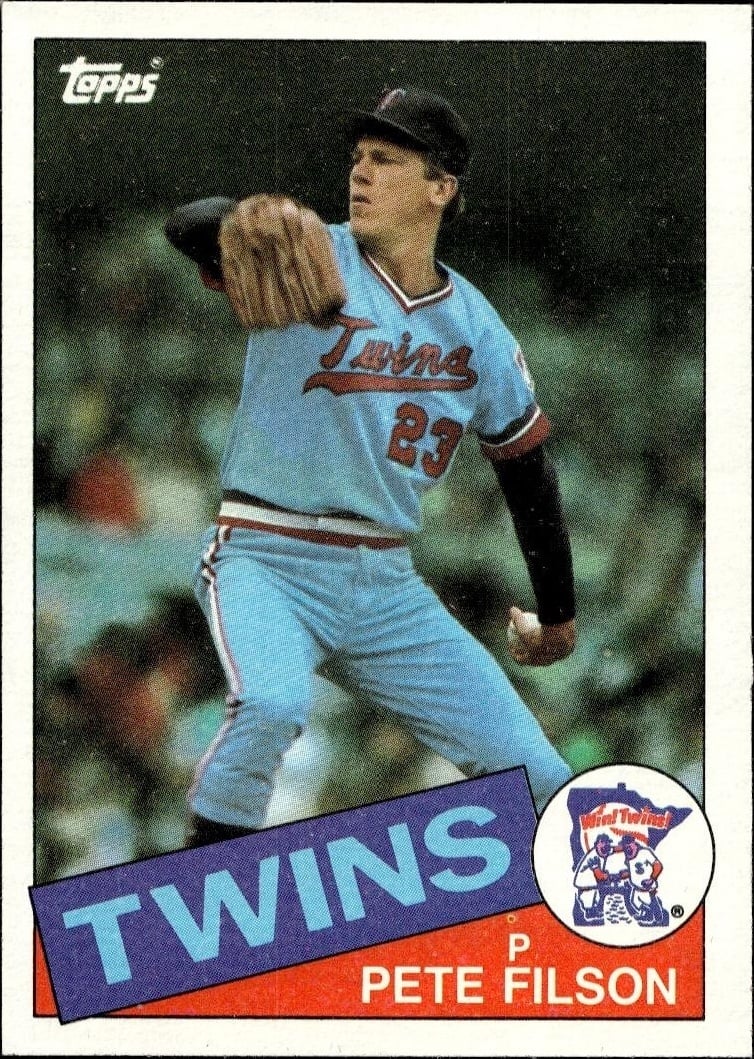 Pete Filson 1985 Topps #97 Baseball Trading Card - Front 1985 Topps Pete Filson #97 baseball trading card front