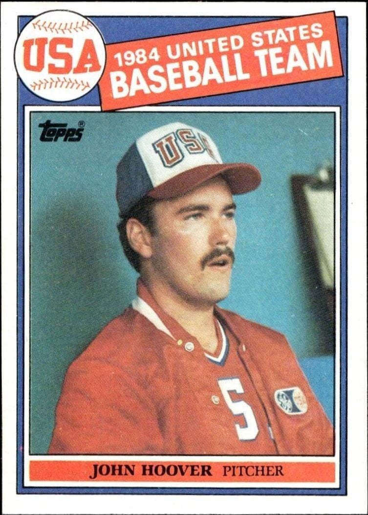 John Hoover 1985 Topps #397 Baseball Trading Card - Front 1985 Topps John Hoover #397 baseball trading card front