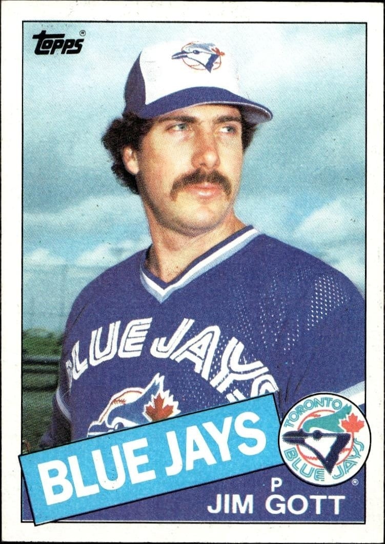 Jim Gott 1985 Topps #311 Baseball Trading Card - Front 1985 Topps Jim Gott #311 baseball trading card front