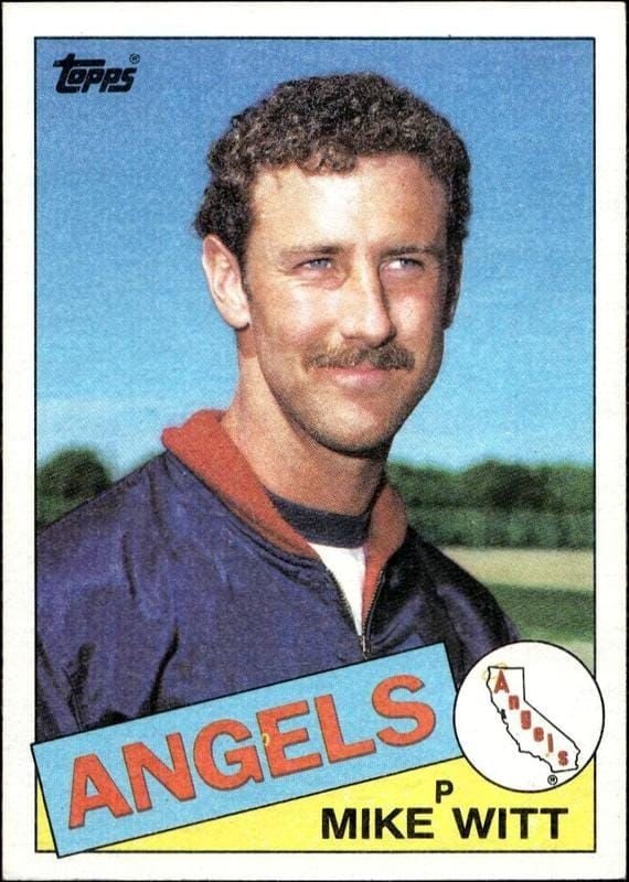 Mike Witt 1985 Topps #309 Baseball Trading Card - Front 1985 Topps Mike Witt #309 baseball trading card front