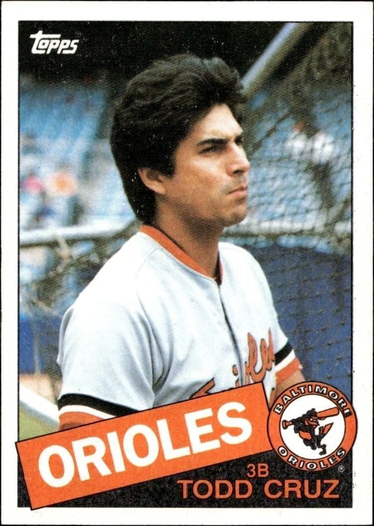Todd Cruz 1985 Topps #366 Baseball Trading Card - Front 1985 Topps Todd Cruz #366 baseball trading card front