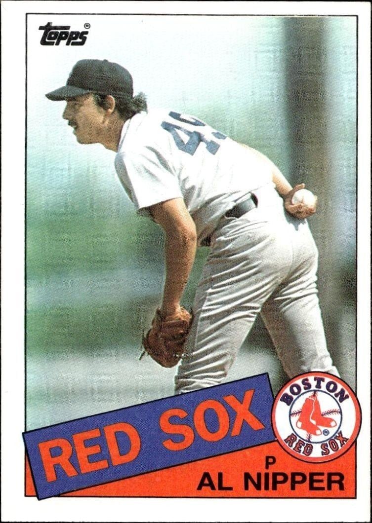 Al Nipper 1985 Topps #424 Baseball Trading Card - Front 1985 Topps Al Nipper #424 baseball trading card front