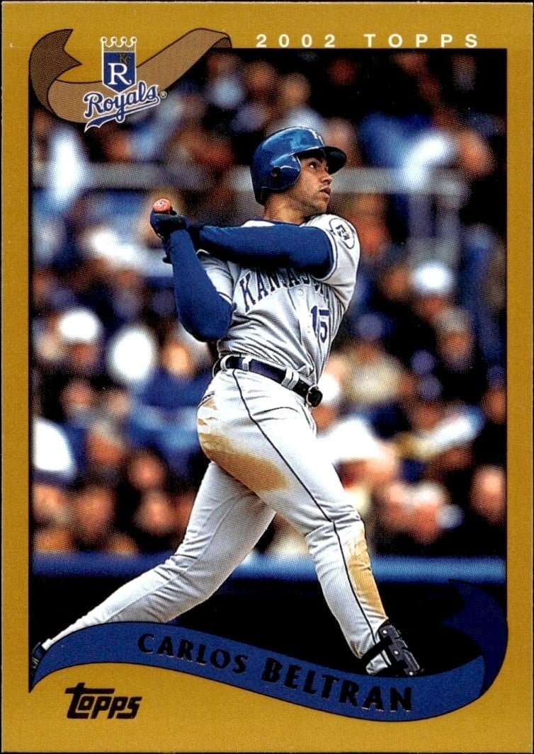 Carlos Beltran 2002 Topps Opening Day #82 Baseball Trading Card - Front 2002 Topps Opening Day Carlos Beltran #82 baseball trading card front