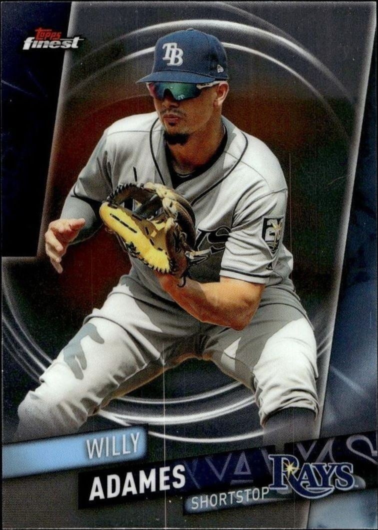 Willy Adames 2019 Topps Finest #40 Baseball Trading Card - Front 2019 Topps Finest Willy Adames #40 baseball trading card front