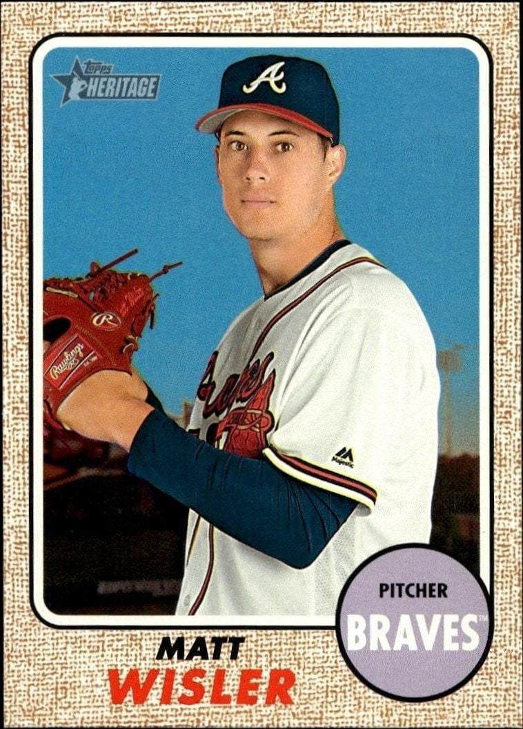 Matt Wisler 2017 Topps Heritage #112 Baseball Trading Card - Front 2017 Topps Heritage Matt Wisler #112 baseball trading card front