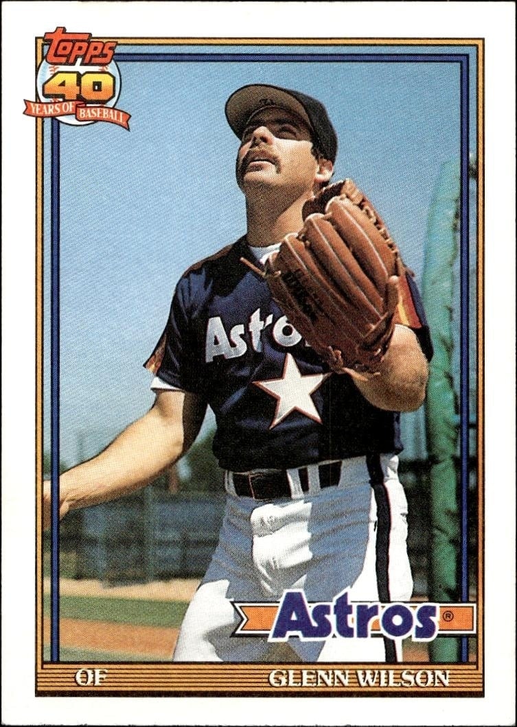 Glenn Wilson 1991 Topps Series 2 #476 Baseball Trading Card - Front 1991 Topps Series 2 Glenn Wilson #476 baseball trading card front