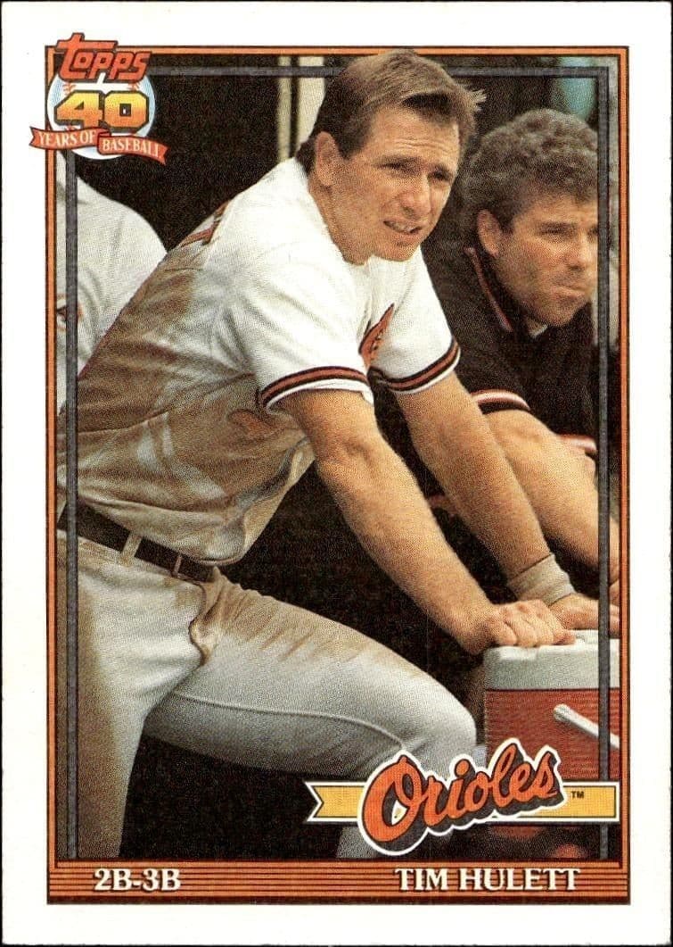 1991 Topps Series 2 Tim Hulett #468 trading card