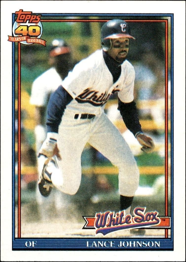 1991 Topps Series 1 Lance Johnson #243 trading card