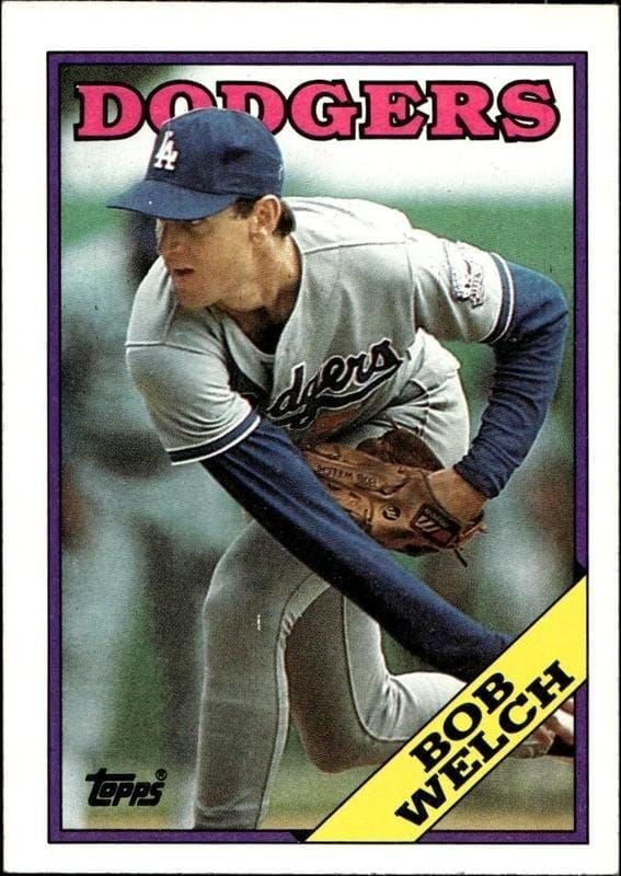 Bob Welch 1988 Topps #118 Baseball Trading Card - Front 1988 Topps Bob Welch #118 baseball trading card front