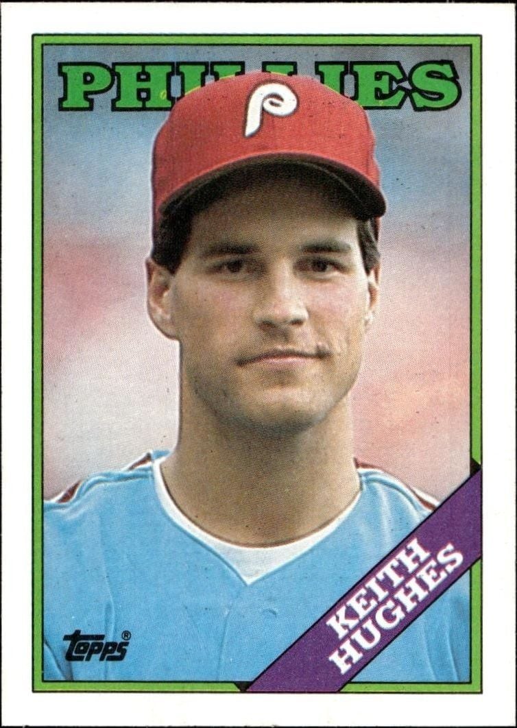 Keith Hughes 1988 Topps #781 Baseball Trading Card - Front 1988 Topps Keith Hughes #781 baseball trading card front