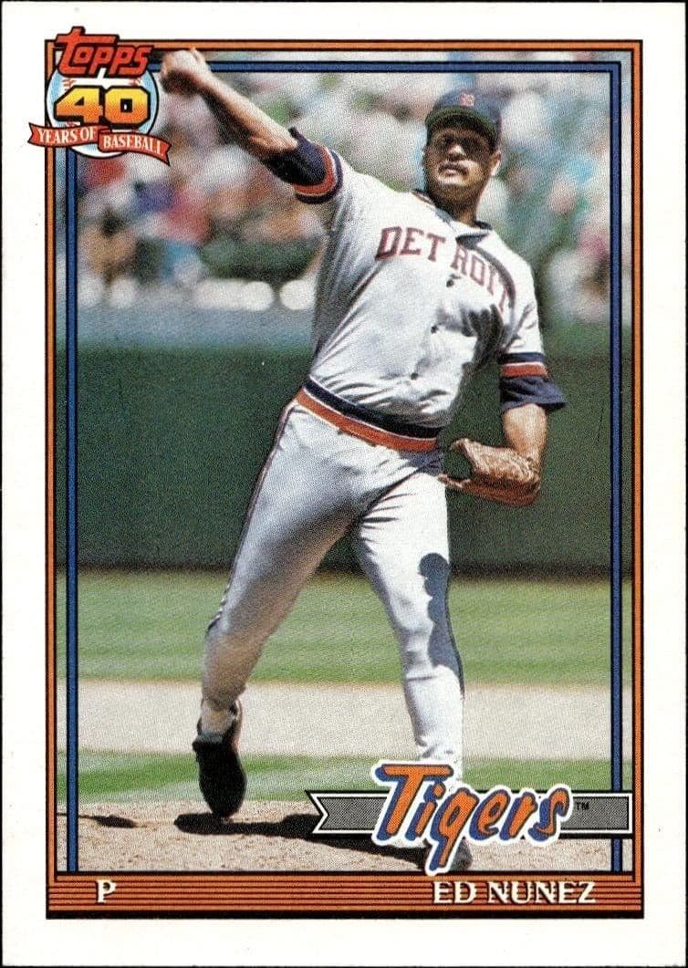 1991 Topps Ed Nunez #106 trading card