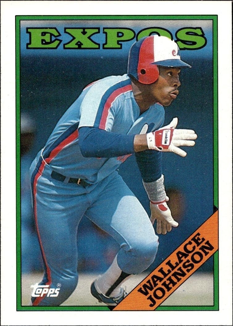 Wallace Johnson 1988 Topps #228 Baseball Trading Card - Front 1988 Topps Wallace Johnson #228 baseball trading card front