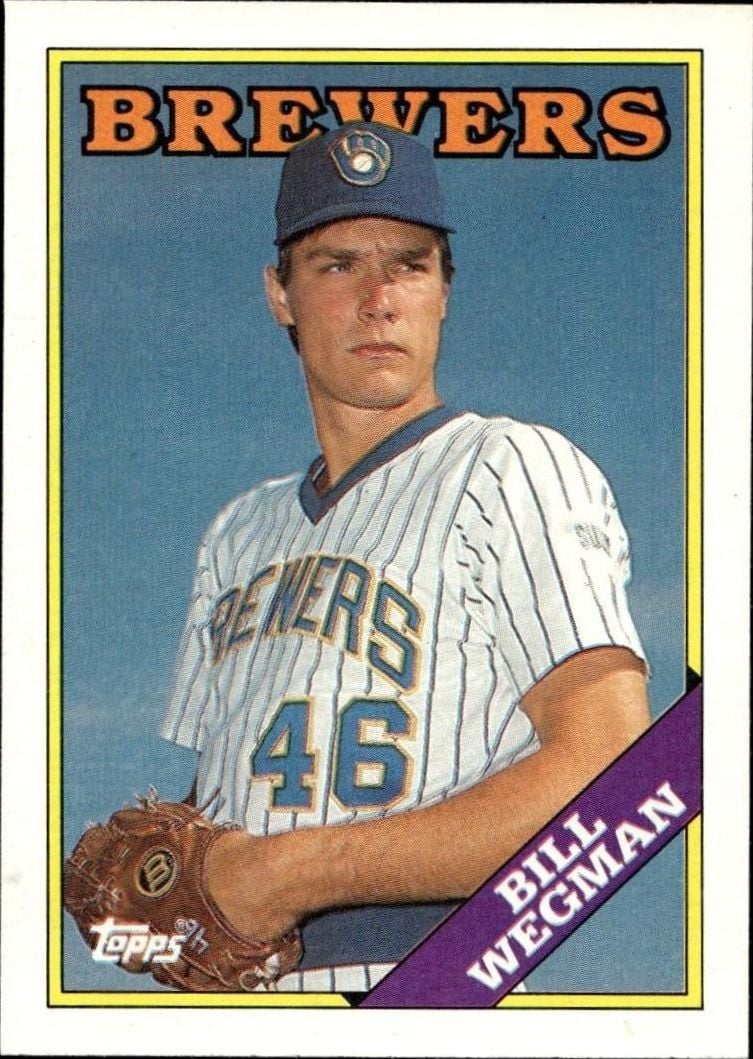 Bill Wegman 1988 Topps #538 Baseball Trading Card - Front 1988 Topps Bill Wegman #538 baseball trading card front