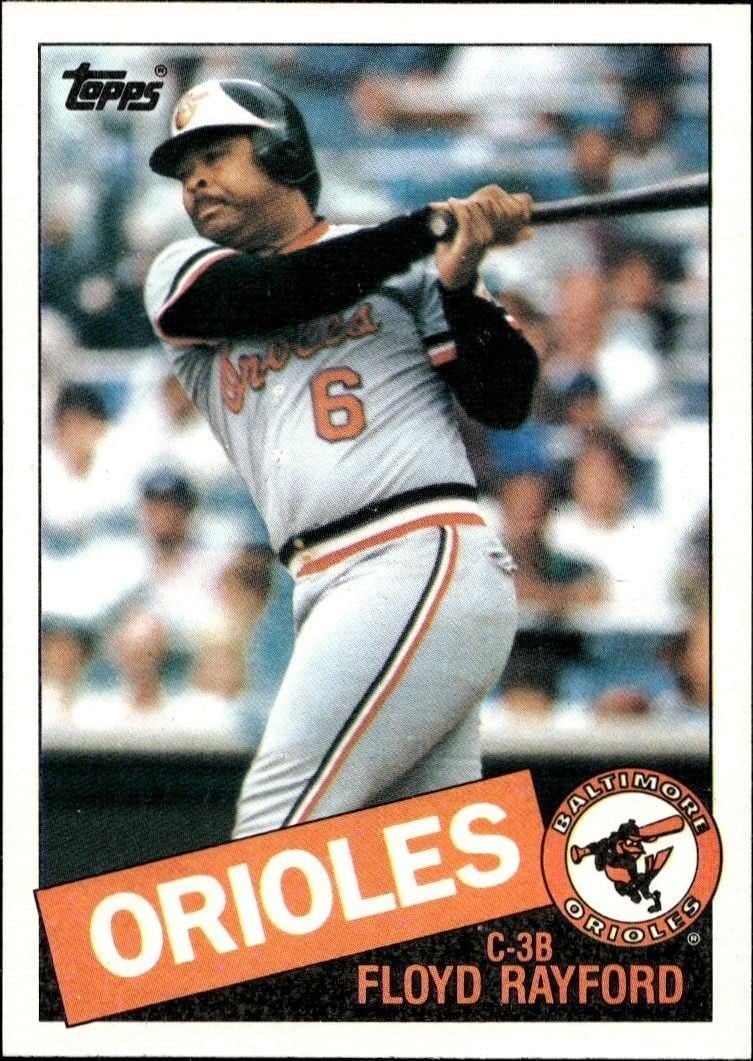 Floyd Rayford 1985 Topps #341 Baseball Trading Card - Front 1985 Topps Floyd Rayford #341 baseball trading card front
