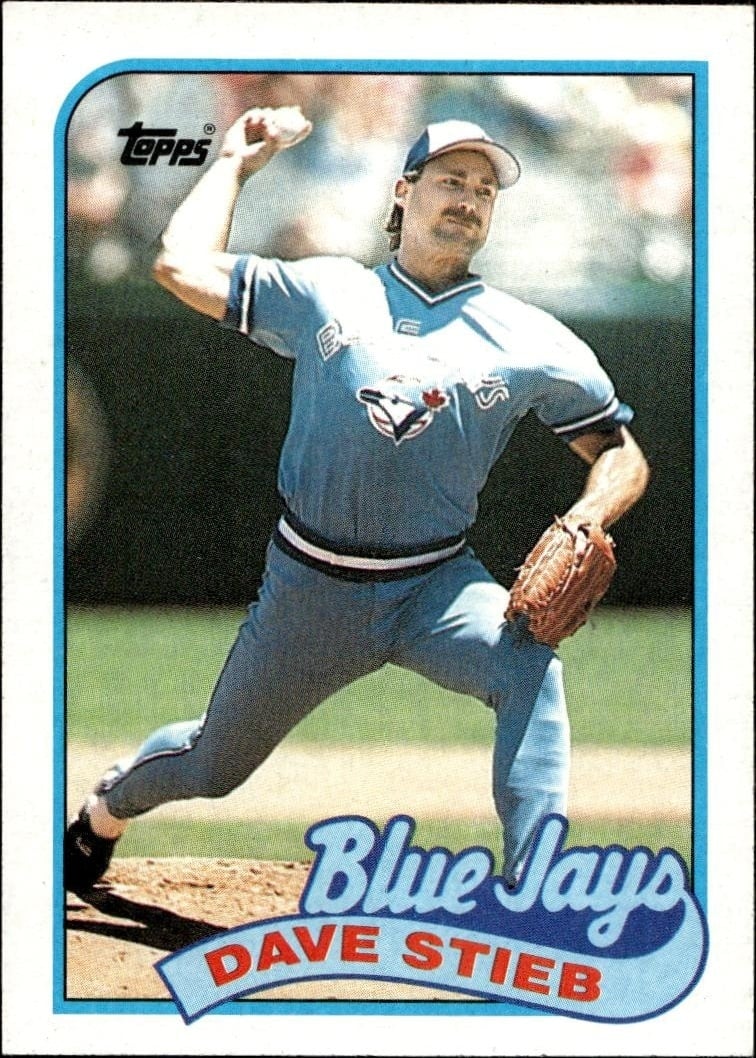 Dave Stieb 1989 Topps #460 Baseball Trading Card - Front 1989 Topps Dave Stieb #460 baseball trading card front