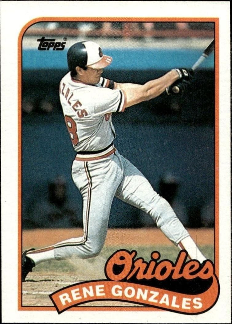 Rene Gonzales 1989 Topps #213 Baseball Trading Card - Front 1989 Topps Rene Gonzales #213 baseball trading card front