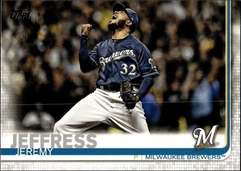 Jeremy Jeffress 2019 Topps Series 2 #362 Baseball Trading Card - Front 2019 Topps Series 2 Jeremy Jeffress #362 baseball trading card front