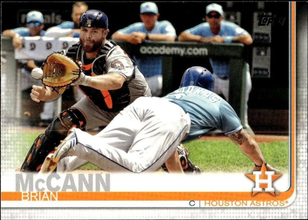Brian McCann 2019 Topps #322 Baseball Trading Card - Front 2019 Topps Brian McCann #322 baseball trading card front