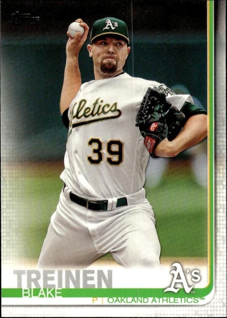 Blake Treinen 2019 Topps #147 Baseball Trading Card - Front 2019 Topps Blake Treinen #147 baseball trading card front